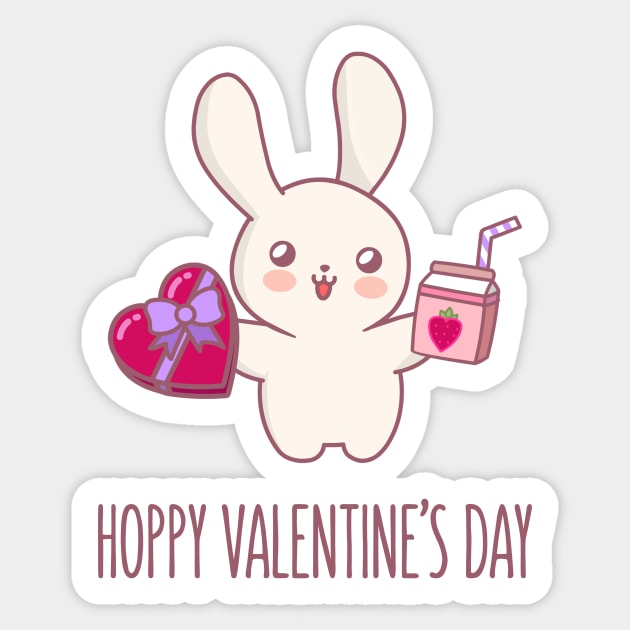 Valentine's Day Bunny Sticker by AnishaCreations